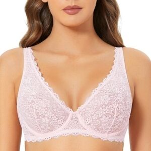 Dobreva Plunge Unlined Lace Underwire Bra 32DD